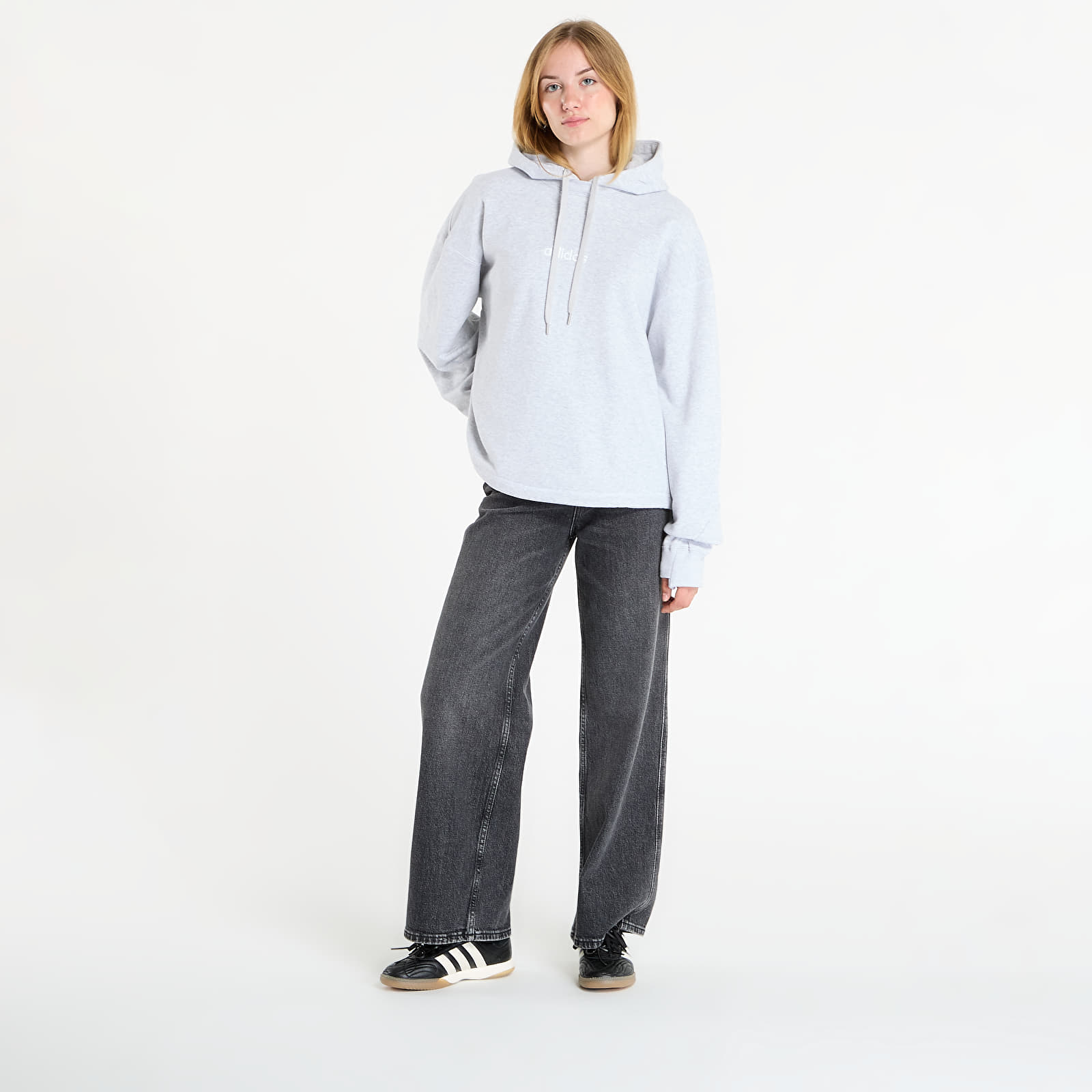 Pánské mikiny adidas x OG LA Santa Monica Hoodie Light Grey Heather