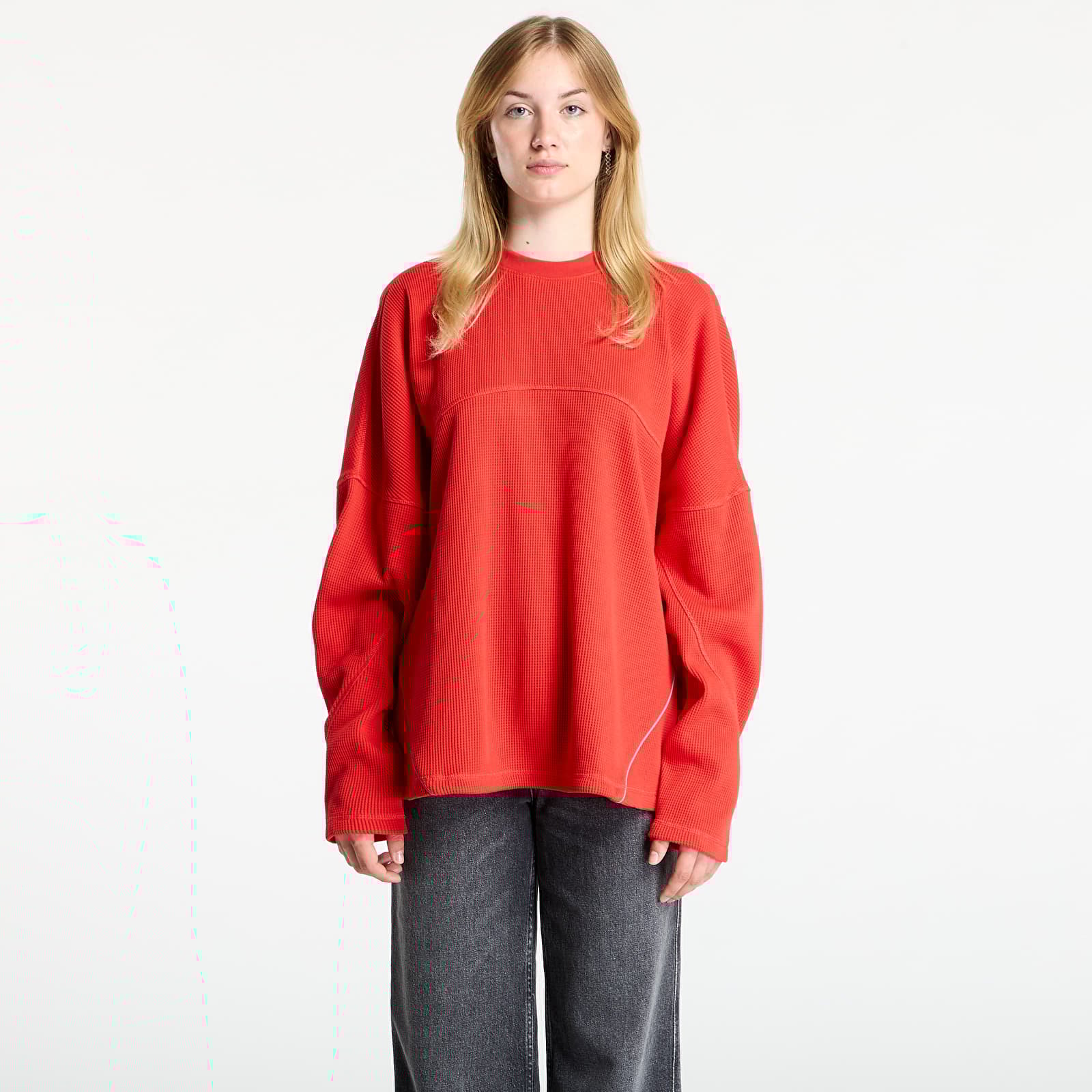Ανδρικά μπλουζάκια adidas x OG LA La Cienega Sports Long-Sleeve Top Semi Lucid Red