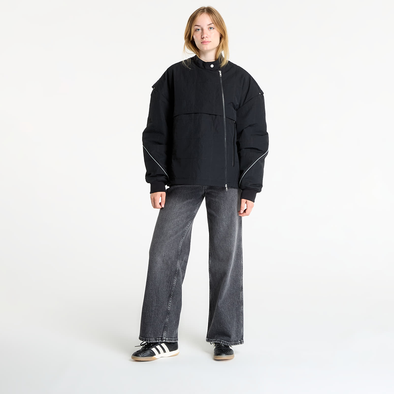Pánské bundy adidas x OG LA Motor Ave Racer Jacket UNISEX Black