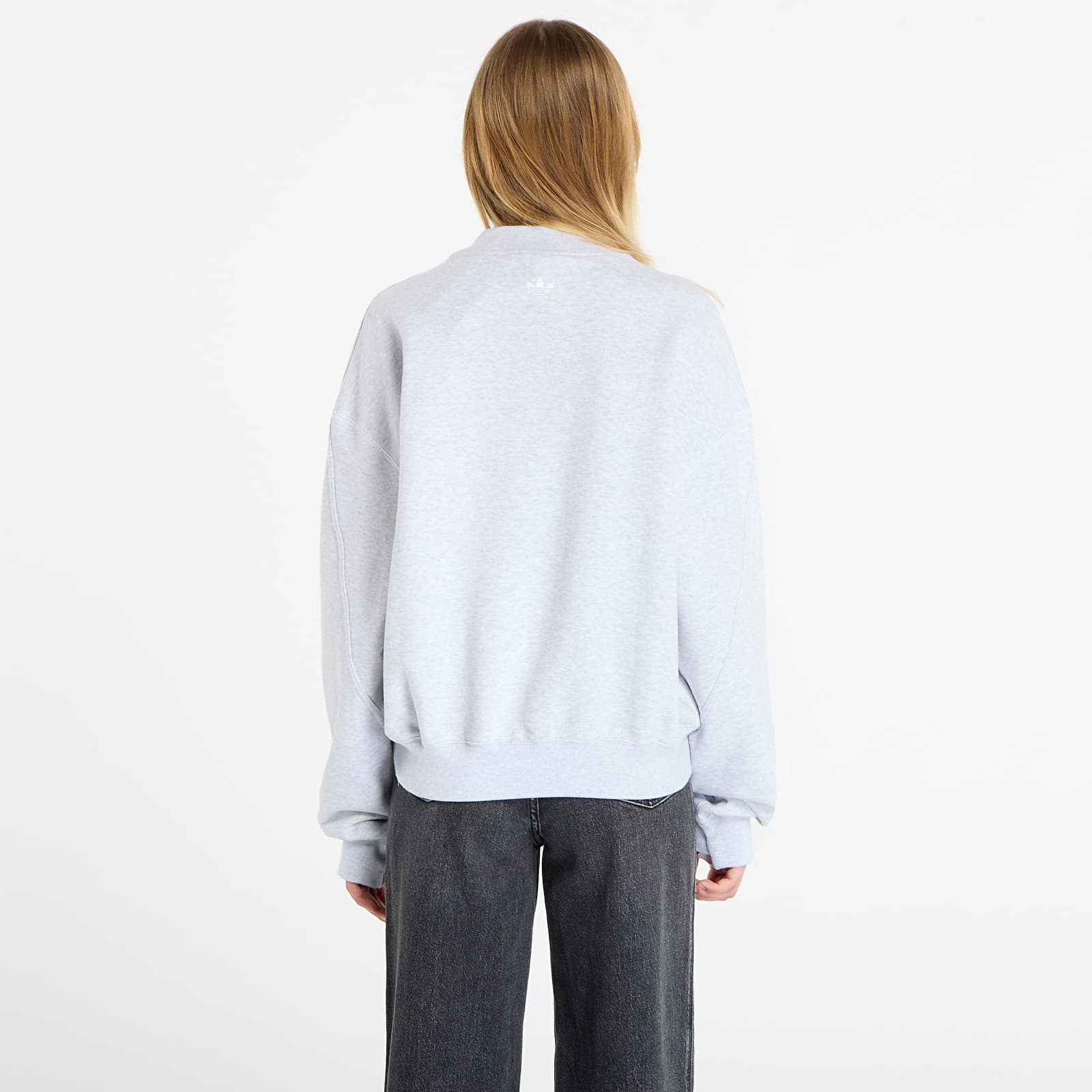 Pánské mikiny adidas x OG LA Santa Monica Crewneck UNISEX Light Grey Heather/ Black