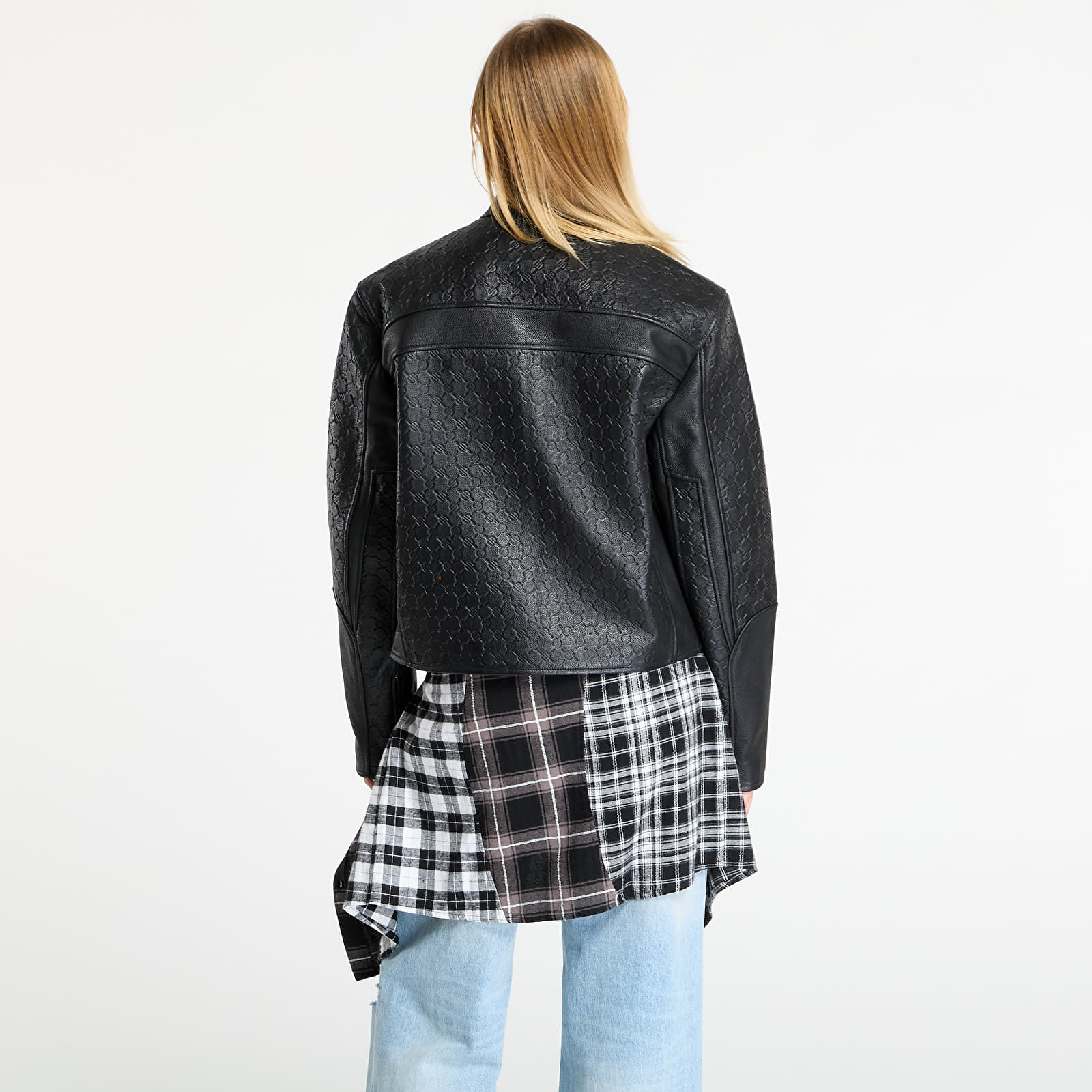 Ανδρικά σακάκια Daily Paper Structured Leather Jacket Black