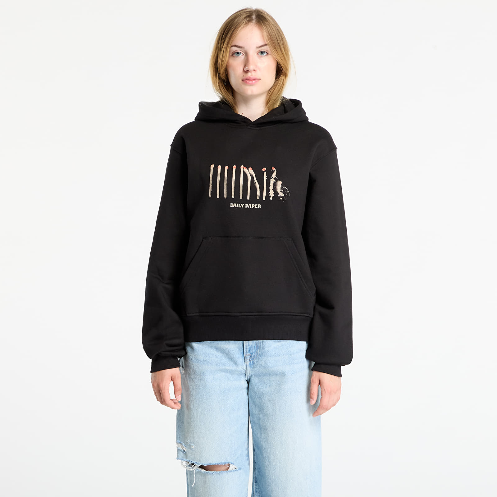Men's sweatshirts Daily Paper Light Cycle Hoodie UNISEX Black