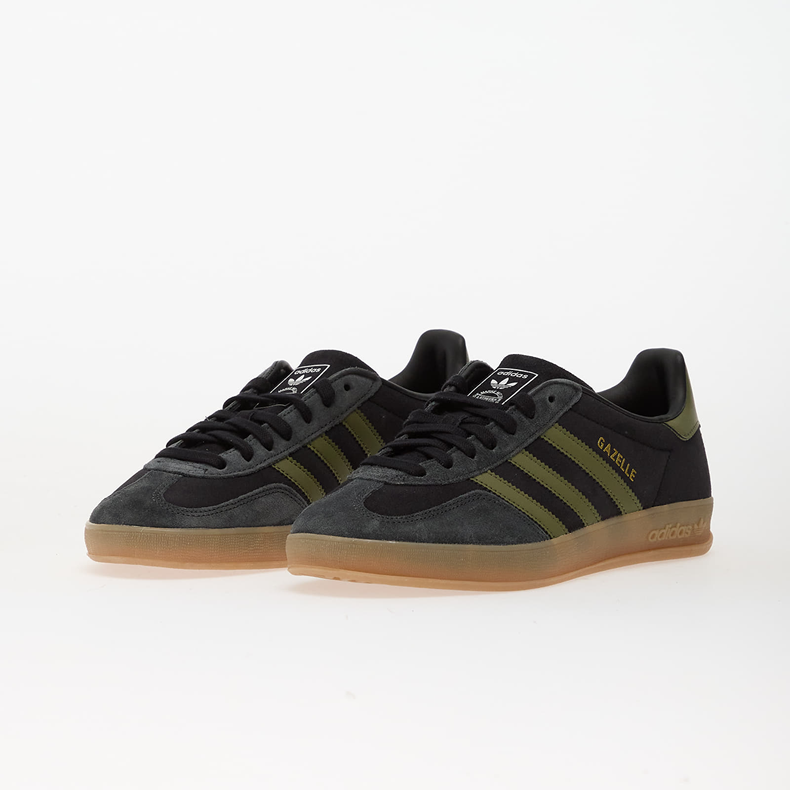 Turnschuhe und Schuhe für Männer adidas Gazelle Indoor Core Black/ Focus Olive/ Carbon