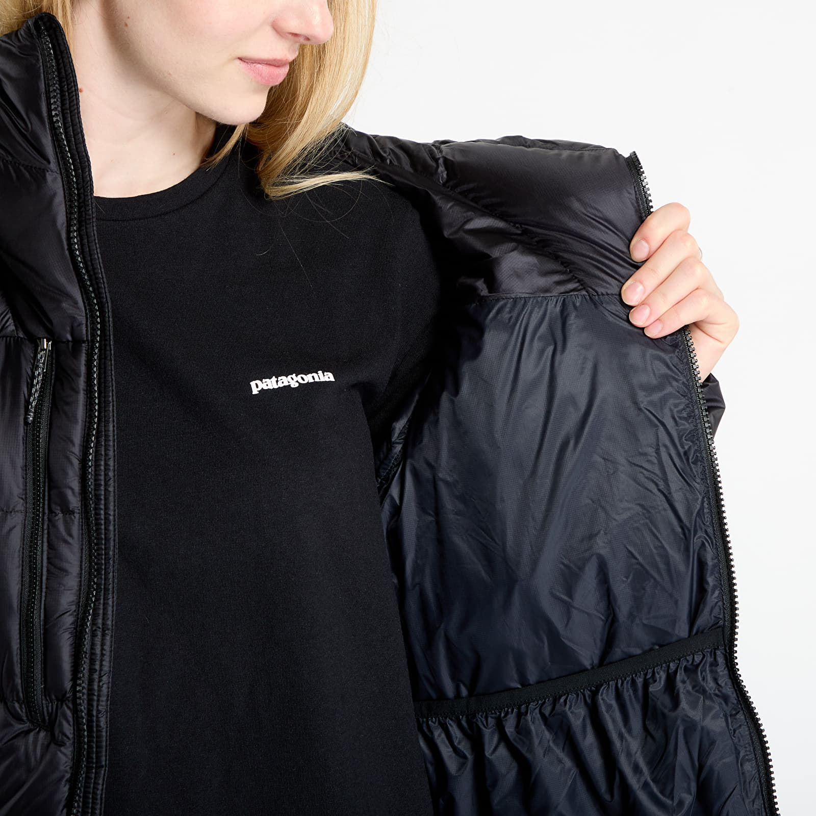 Puffejacken Patagonia W's Fitz Roy Down Hoody Black