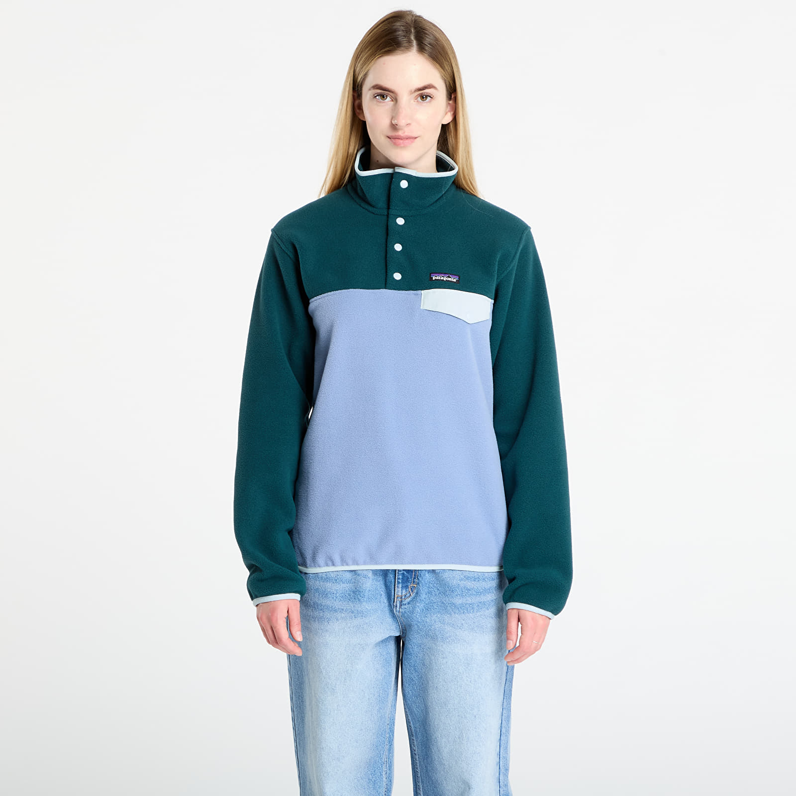 Mikiny Patagonia W's LW Synch Snap-T P/O Barnacle Blue