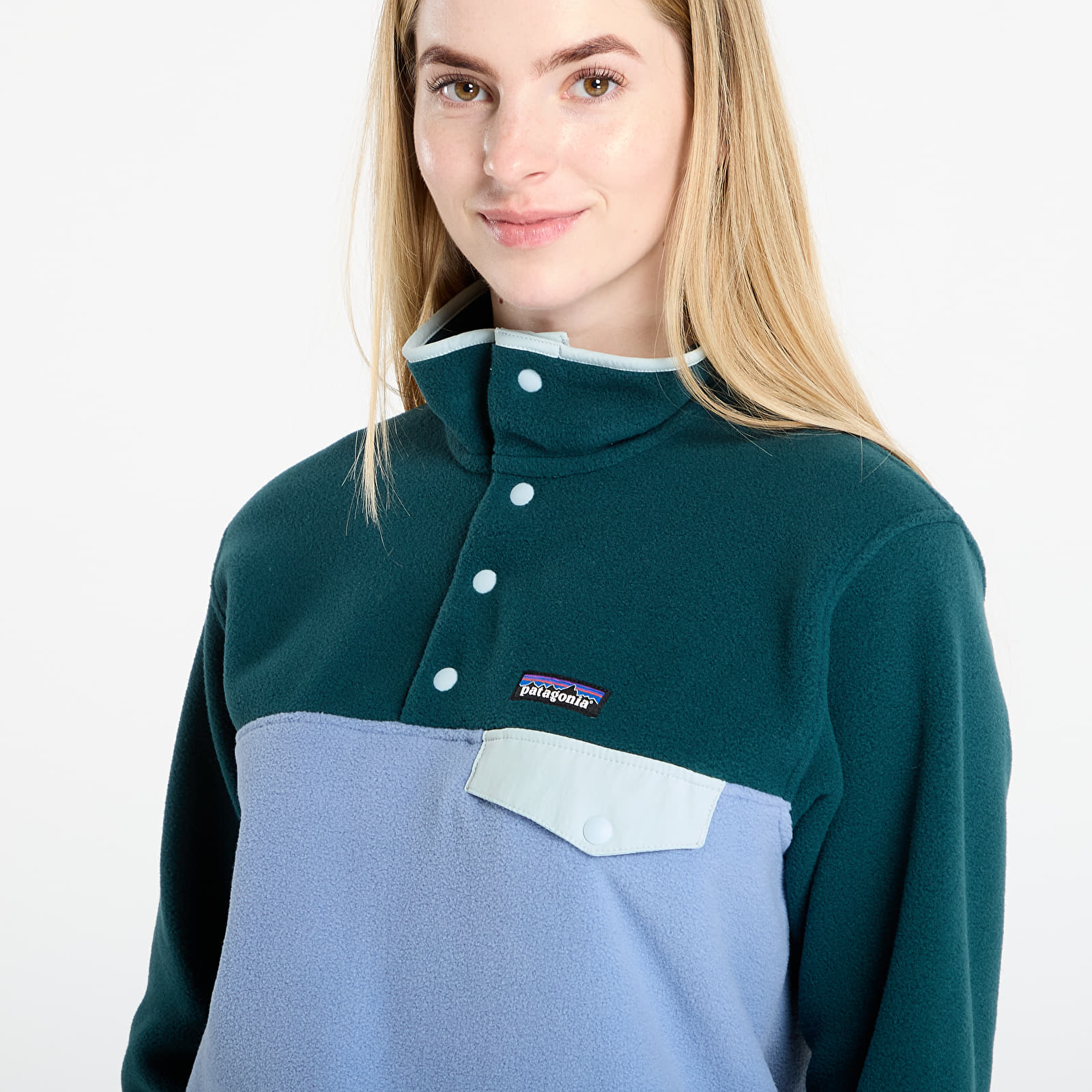Mikiny Patagonia W's LW Synch Snap-T P/O Barnacle Blue