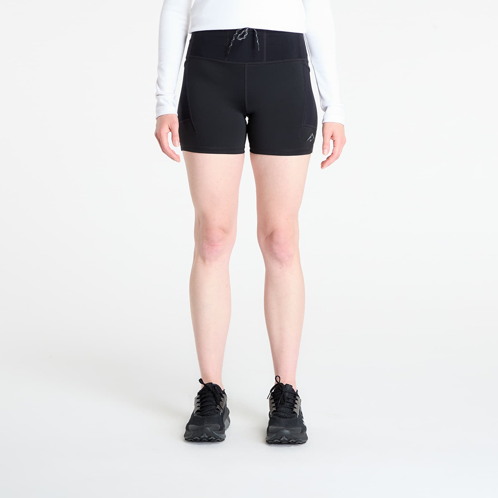 Pantaloni scurți Nike Trail Womens Dri-FIT High-Waisted 4 Tight Running Shorts Black/ Black L