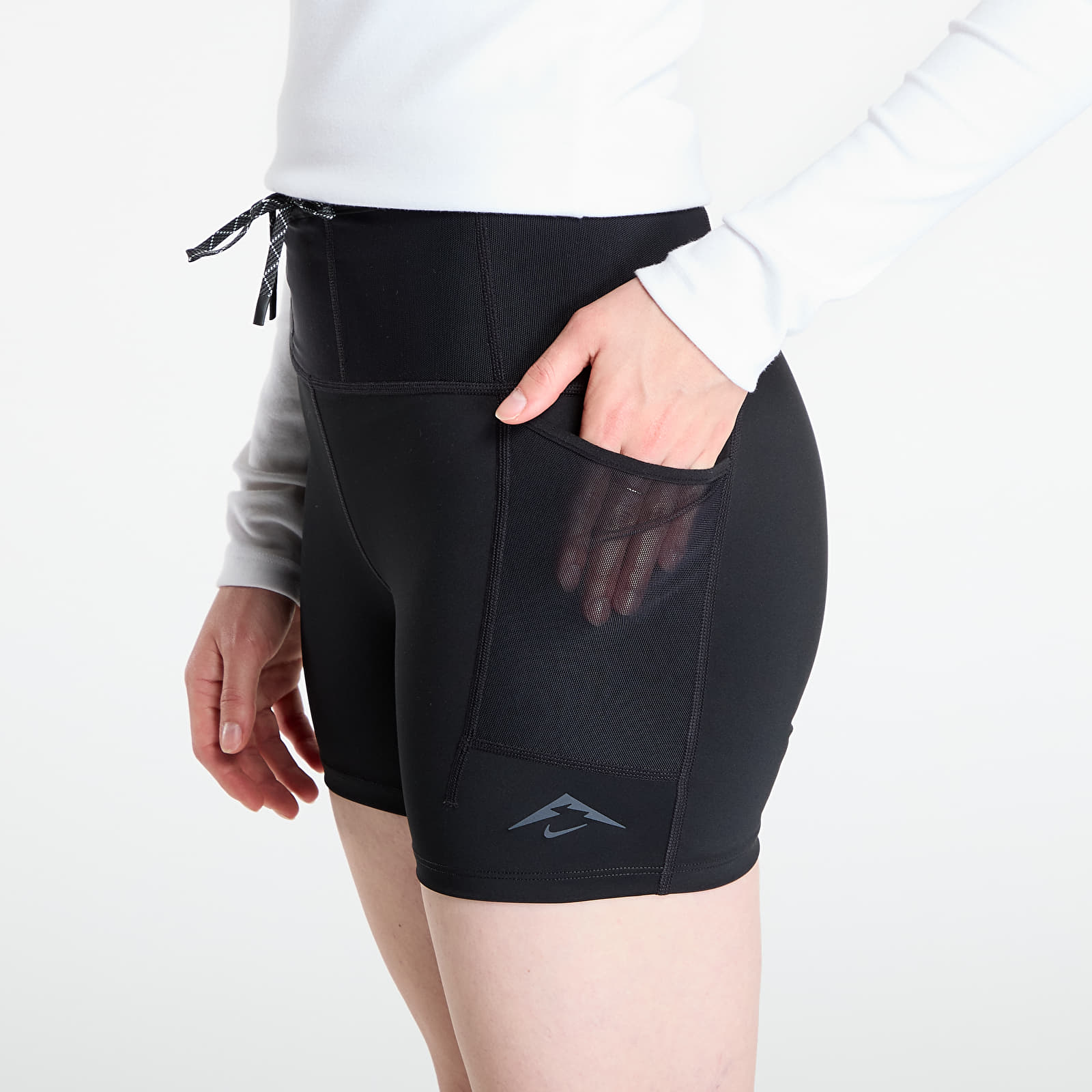 Shorts femme Nike Trail Women's Dri-FIT High-Waisted 4" Tight Running Shorts Black/ Black