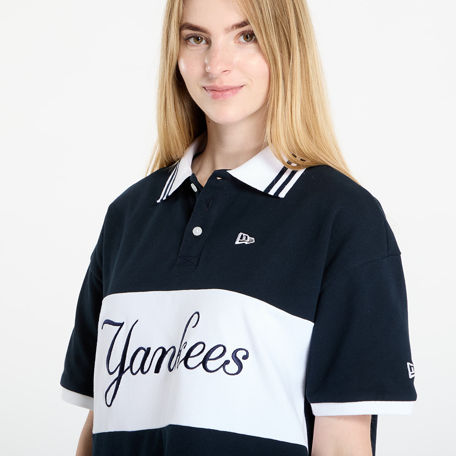 T-shirts för män New Era MLB Graphic Polo New York Yankees UNISEX Navy
