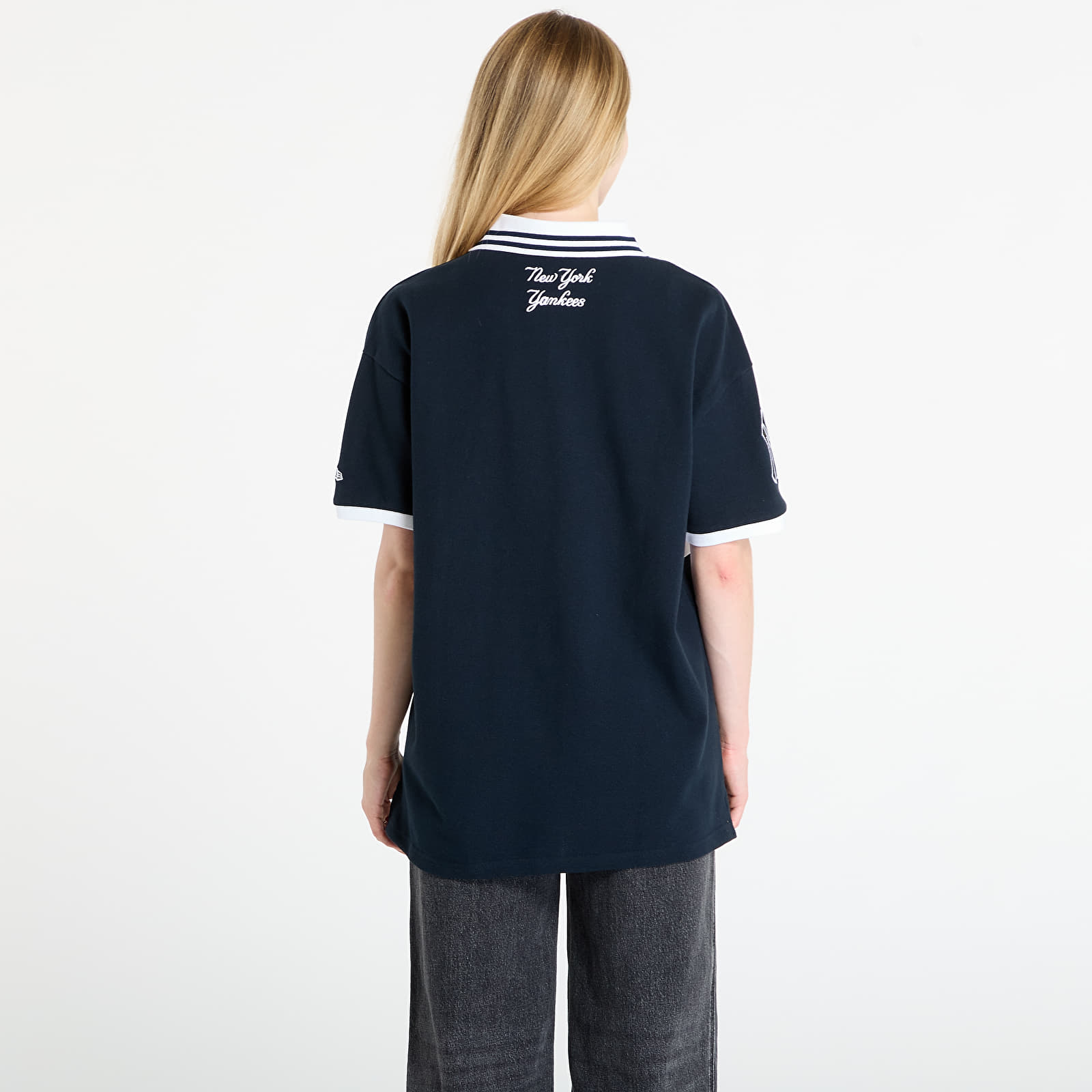 T-shirts för män New Era MLB Graphic Polo New York Yankees UNISEX Navy