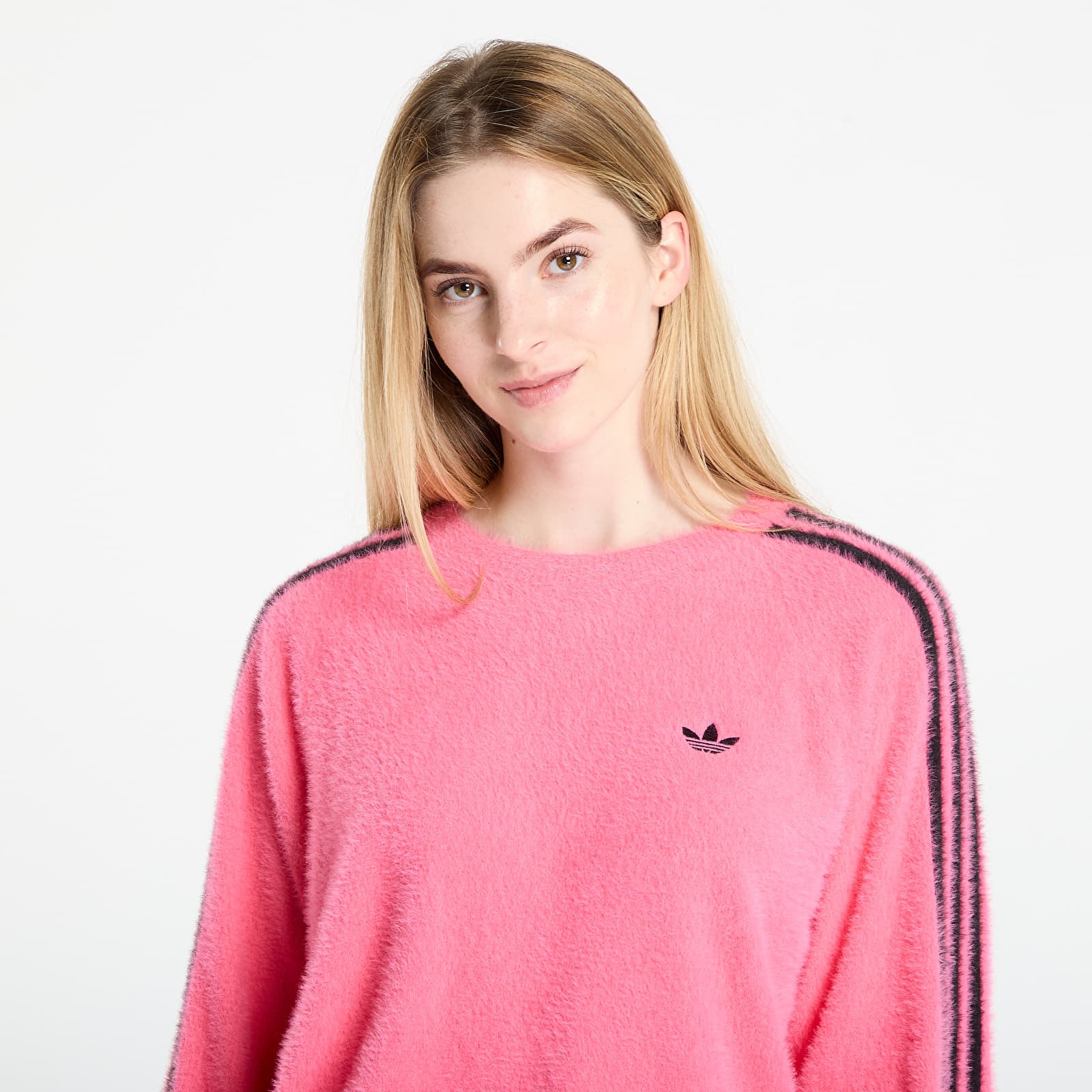 Svetry adidas Adicolor Holiday Knit Sweatshirt Lucid Pink