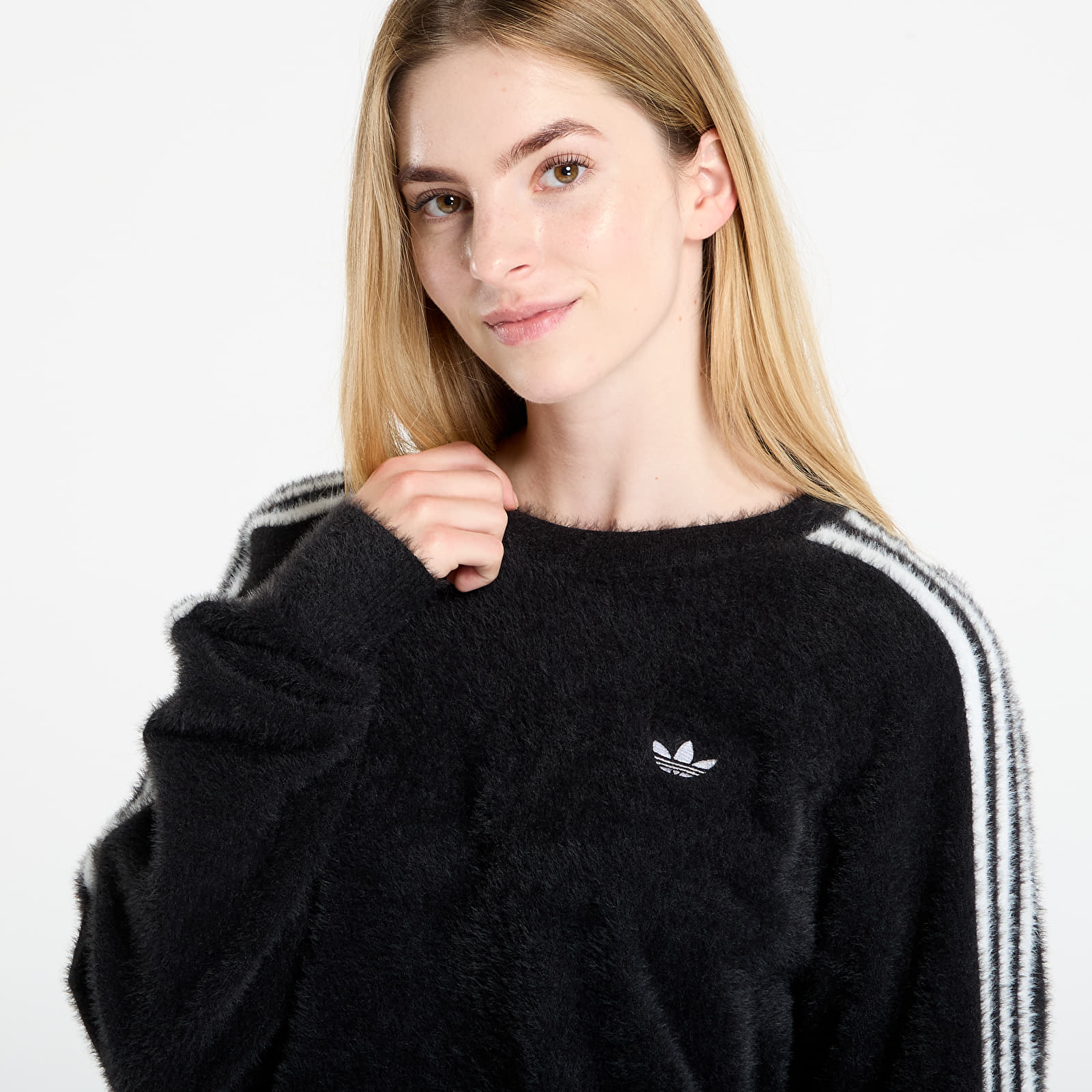 Džemperi adidas Adicolor Holiday Knit Sweatshirt Black