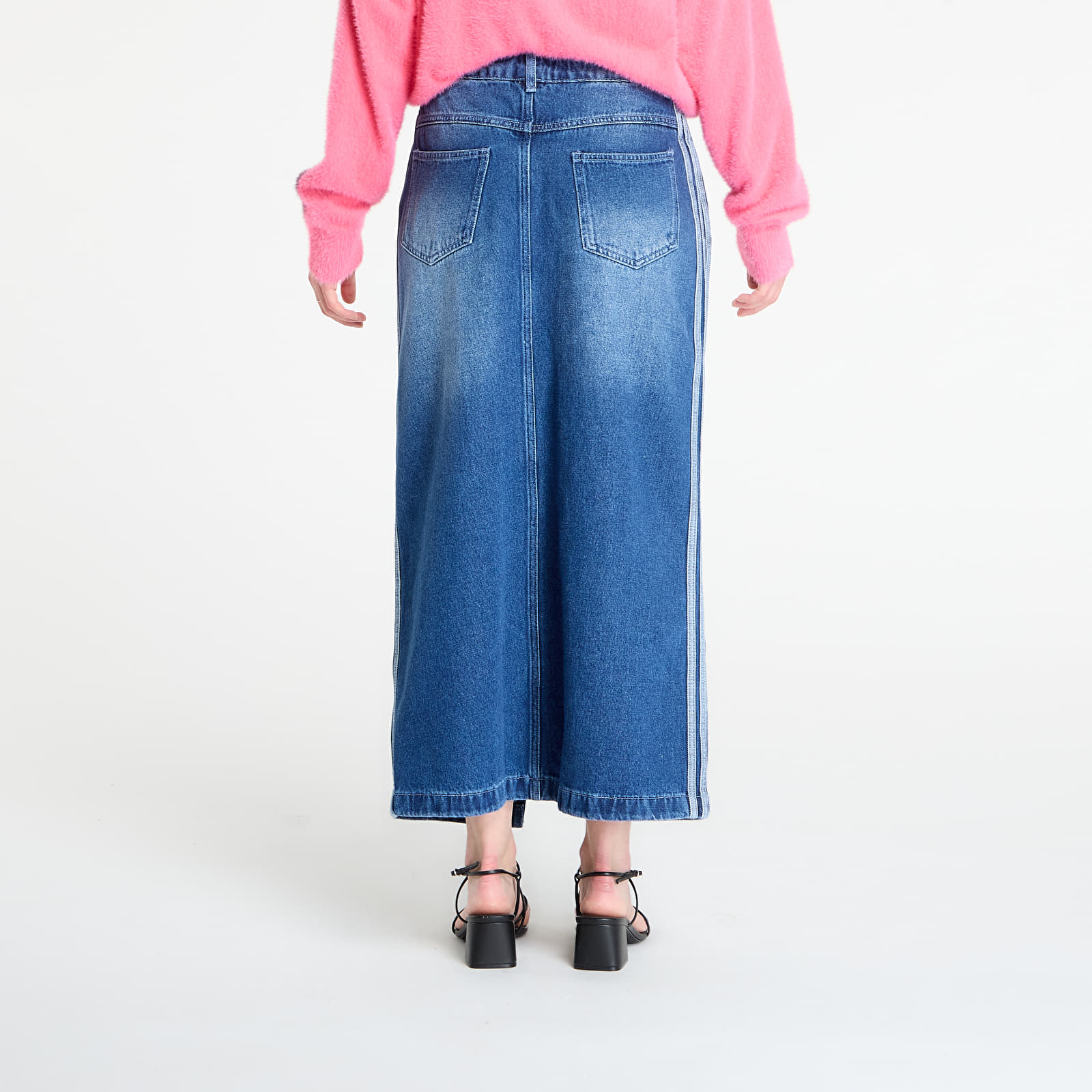 Rokken voor vrouwen adidas Adicolor 3-Stripes Denim Pencil Skirt Indigo Denim
