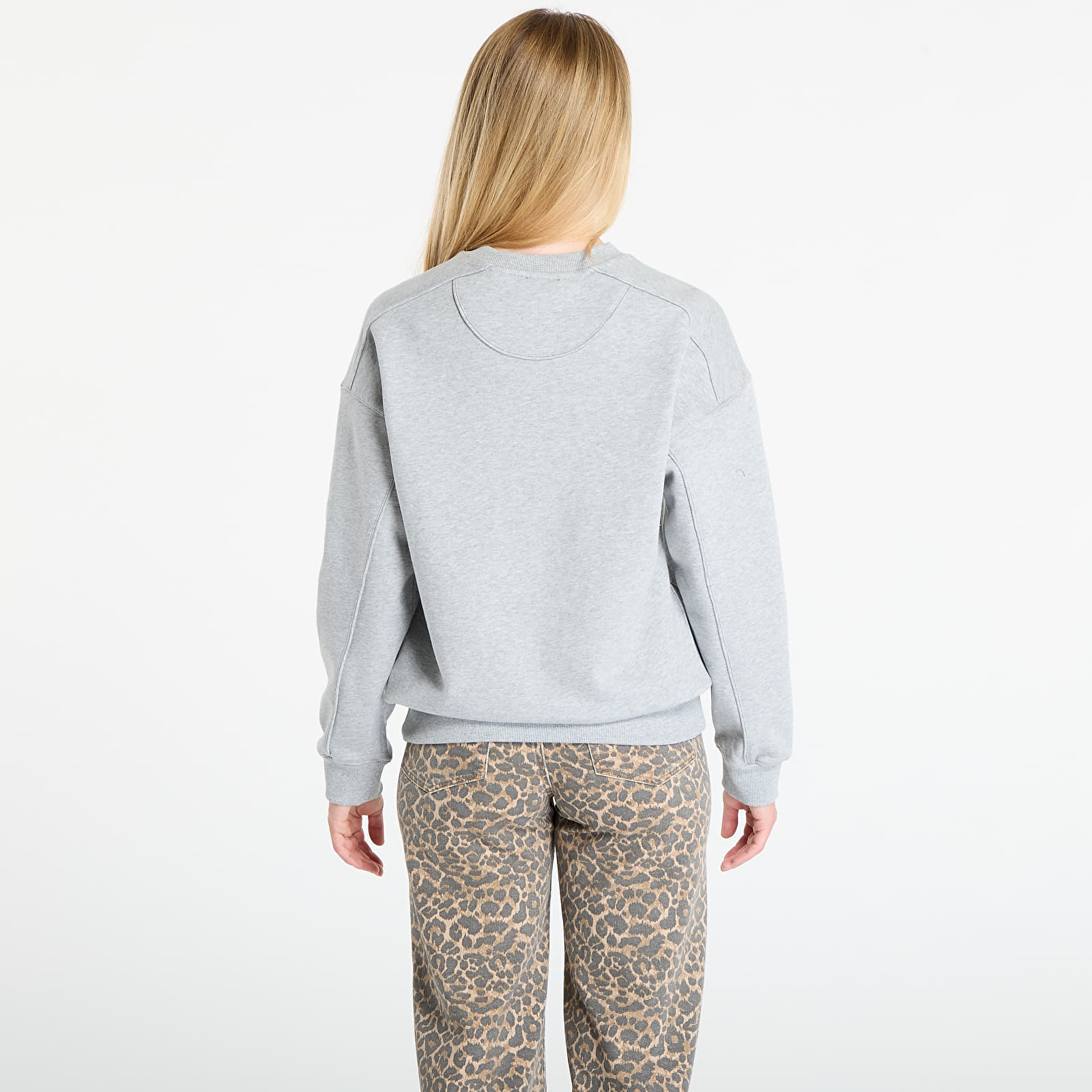 Mikinas ar kapuci un sporta krekli GUESS Ls Triangle Glitter Sweatshirt Grey