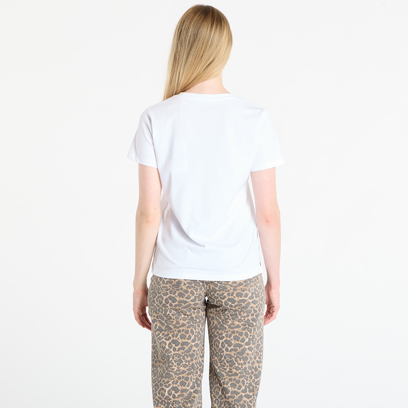   Μπλούζες GUESS Ss Cn Krystal Triangle Tee White