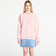 GUESS Ls Triangle Glitter Sweatshirt Pink