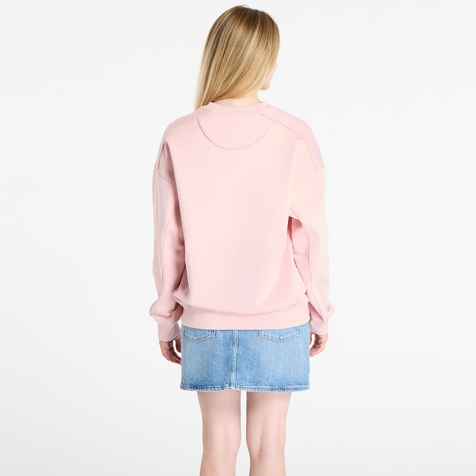 Φούτερ GUESS Ls Triangle Glitter Sweatshirt Pink