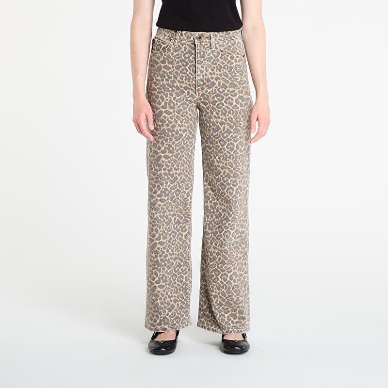 Džínsy GUESS Wide Leg Brown