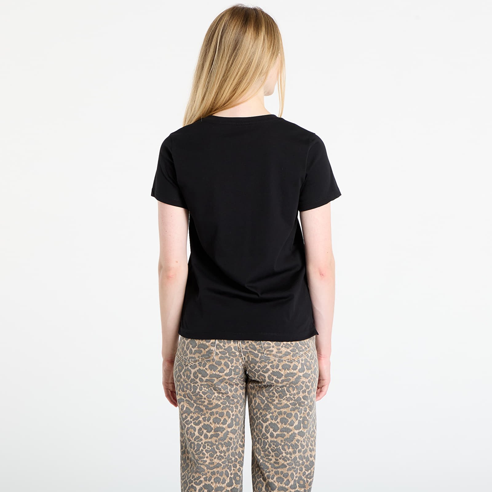   Μπλούζες GUESS Ss Cn Krystal Triangle Tee Black