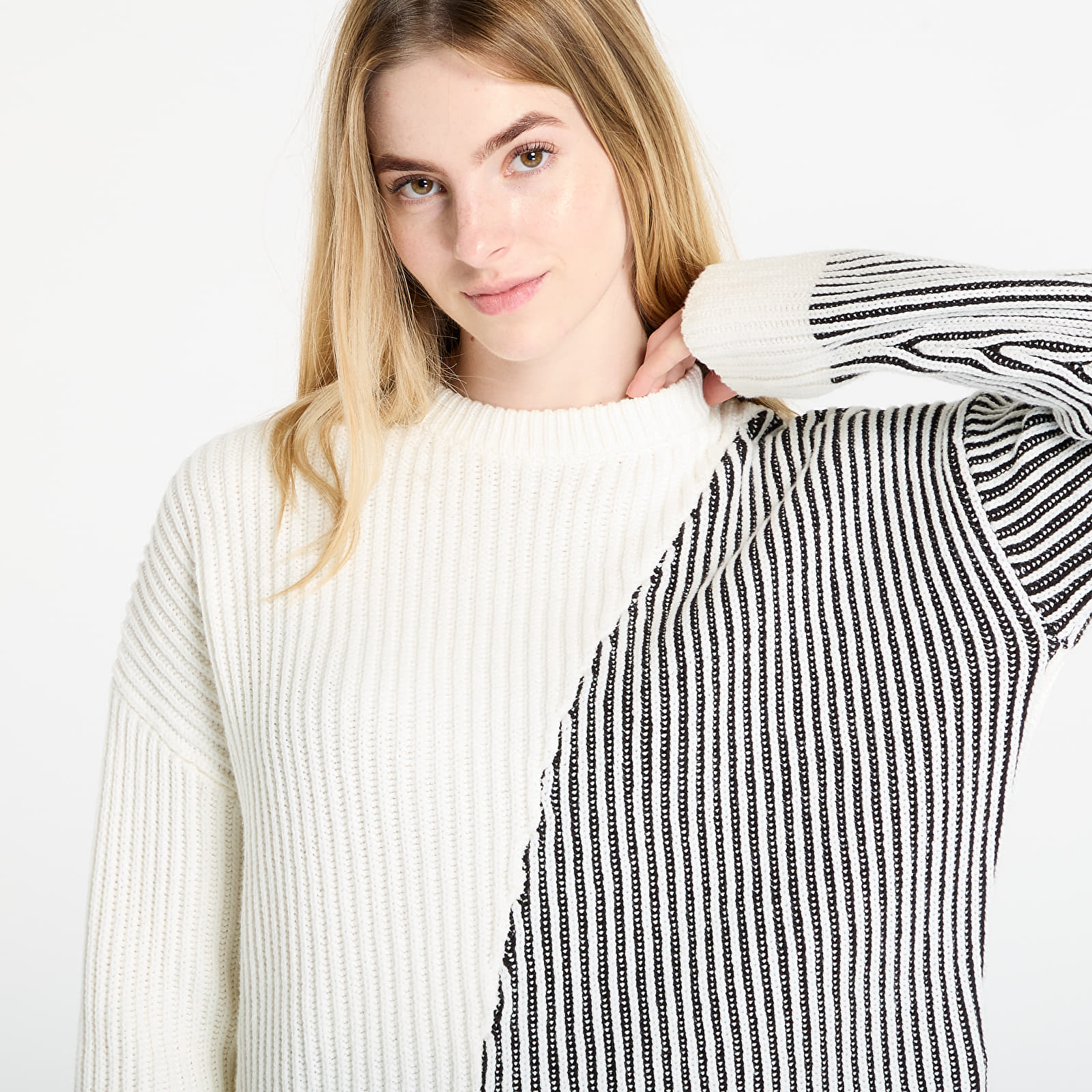 Svetry Desigual Nome Sweater Cream