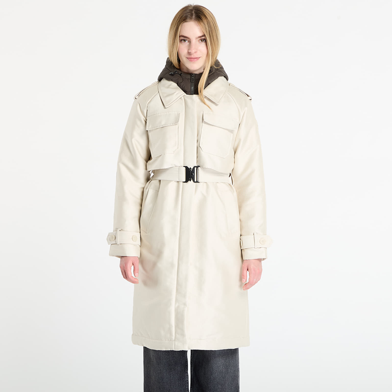 Kabáty Desigual Empire Jacket Beige Crude