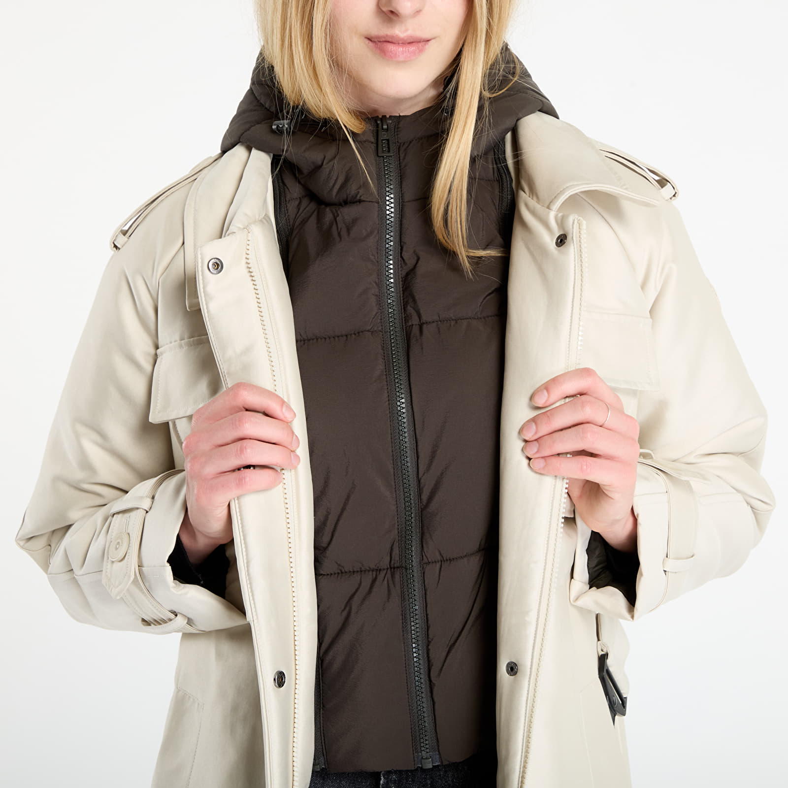 Kabáty Desigual Empire Jacket Beige Crude