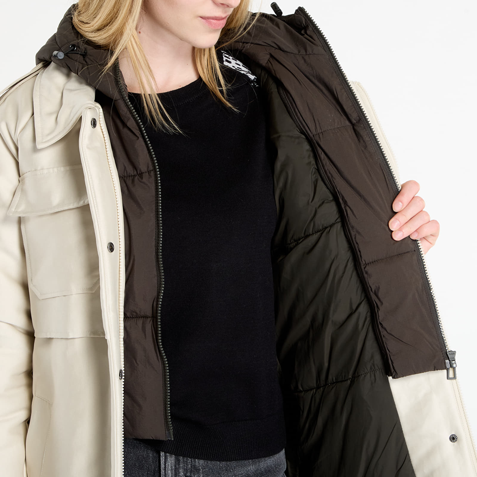 Kabáty Desigual Empire Jacket Beige Crude