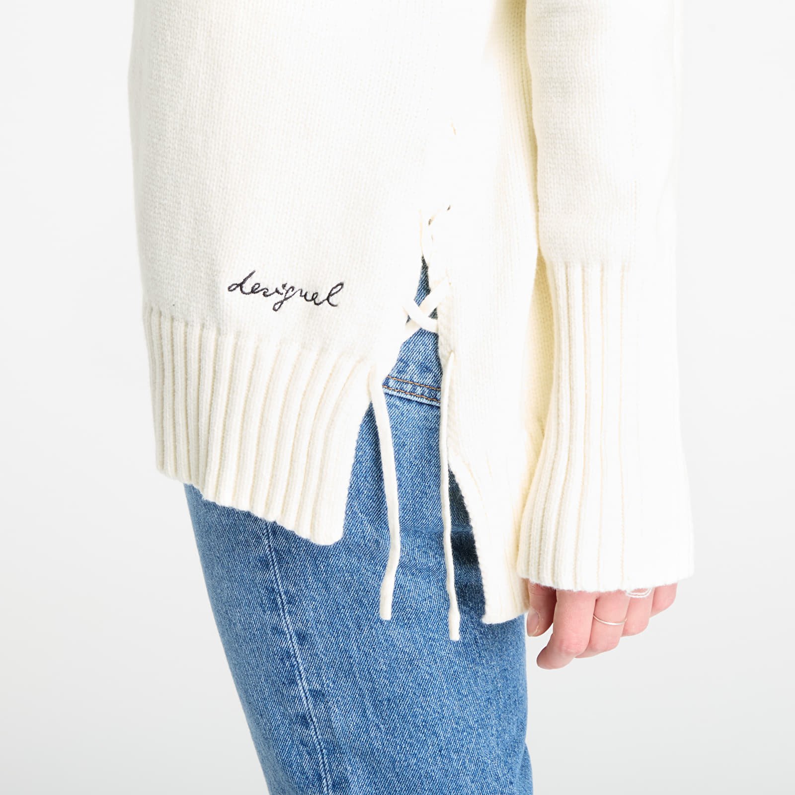 Svetry Desigual Vantaa Sweater Cream