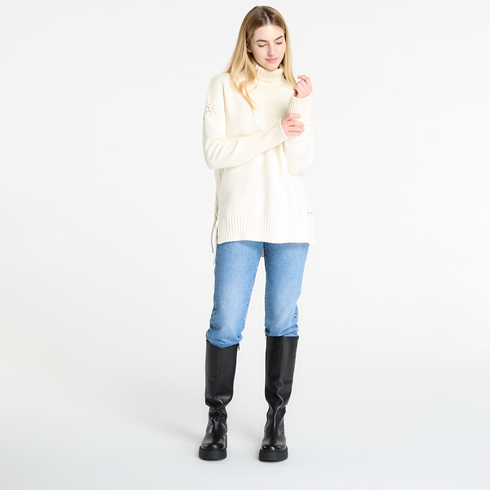 Svetry Desigual Vantaa Sweater Cream