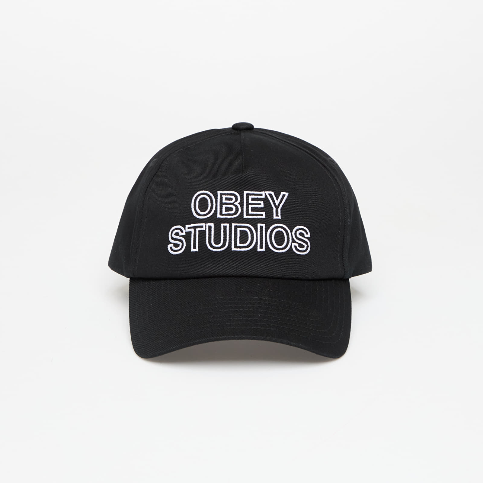 Vīriešu cepures OBEY Studios 5 Panel Strapback Black