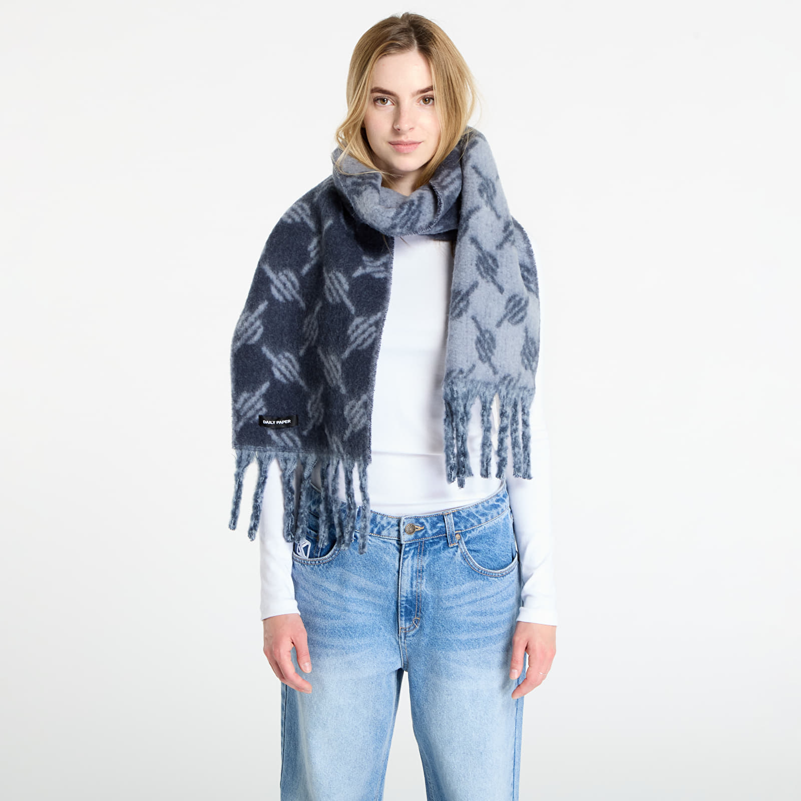 Šály Daily Paper Riyo Monogram Scarf Sky Captain Blue