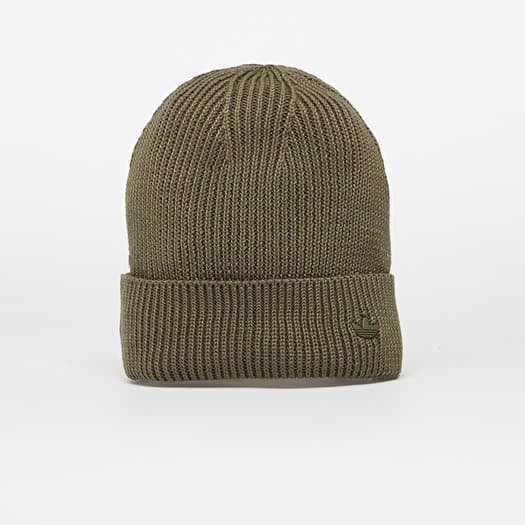 Čepice adidas Everyday Icons Beanie With Tonal Metal Trefoil Olive Strata