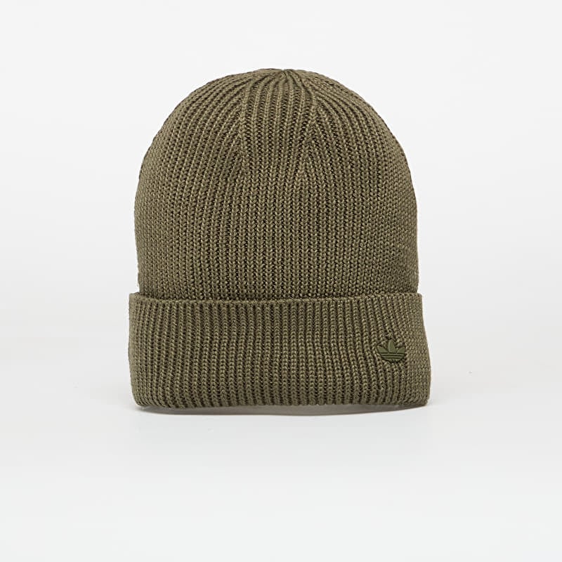 Hat adidas Everyday Icons Beanie With Tonal Metal Trefoil Olive Strata