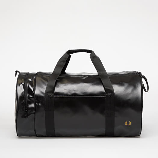 FRED PERRY Tonal Large Barrel Bag Black/ Gold