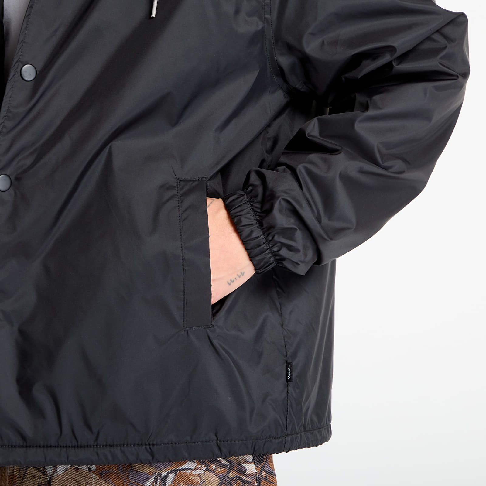 Vīriešu jakas Vans Riley Hooded Coaches Jacket Black