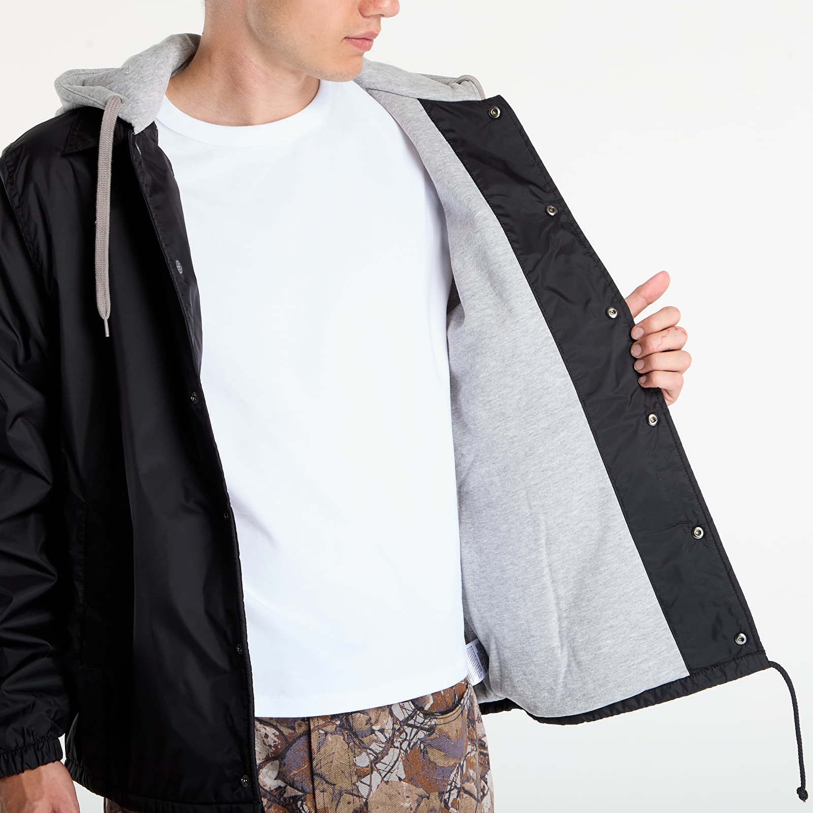 Vīriešu jakas Vans Riley Hooded Coaches Jacket Black