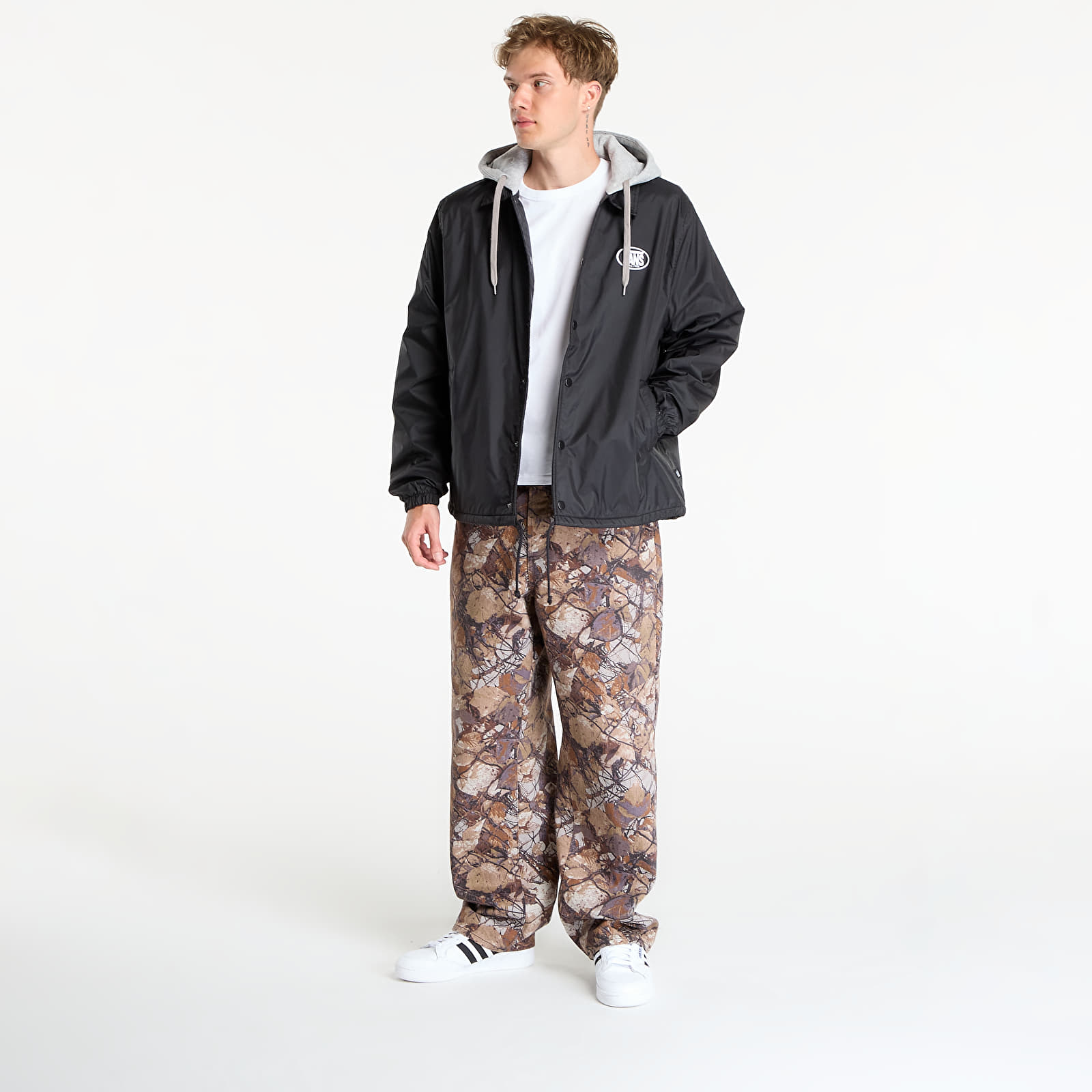 Vīriešu jakas Vans Riley Hooded Coaches Jacket Black