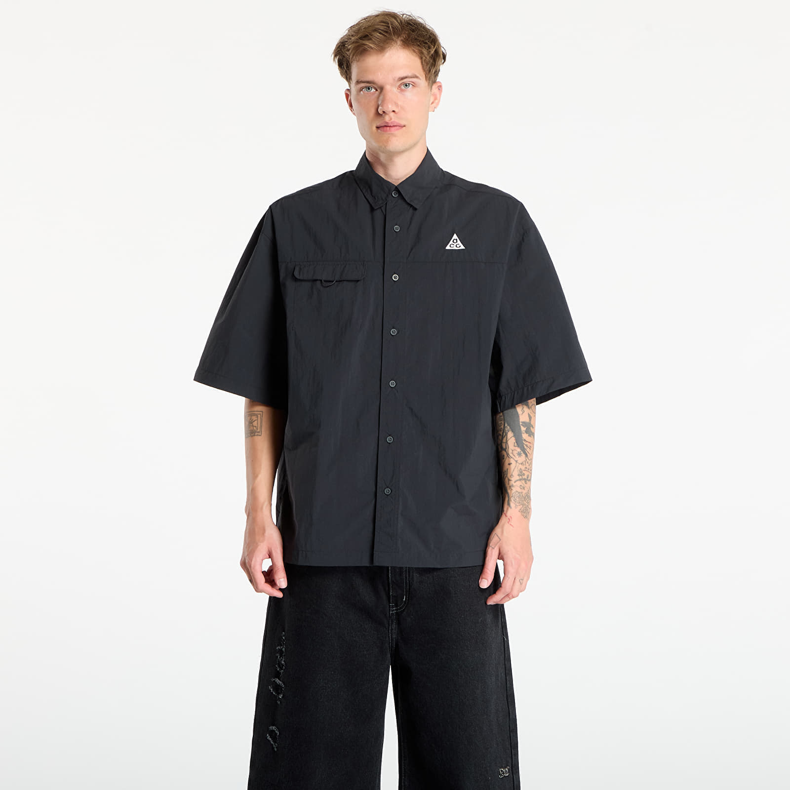 Shirt Nike ACG "Orb Weaver" UV Repel Short-Sleeve Shirt Black/ Anthracite/ Summit White XL