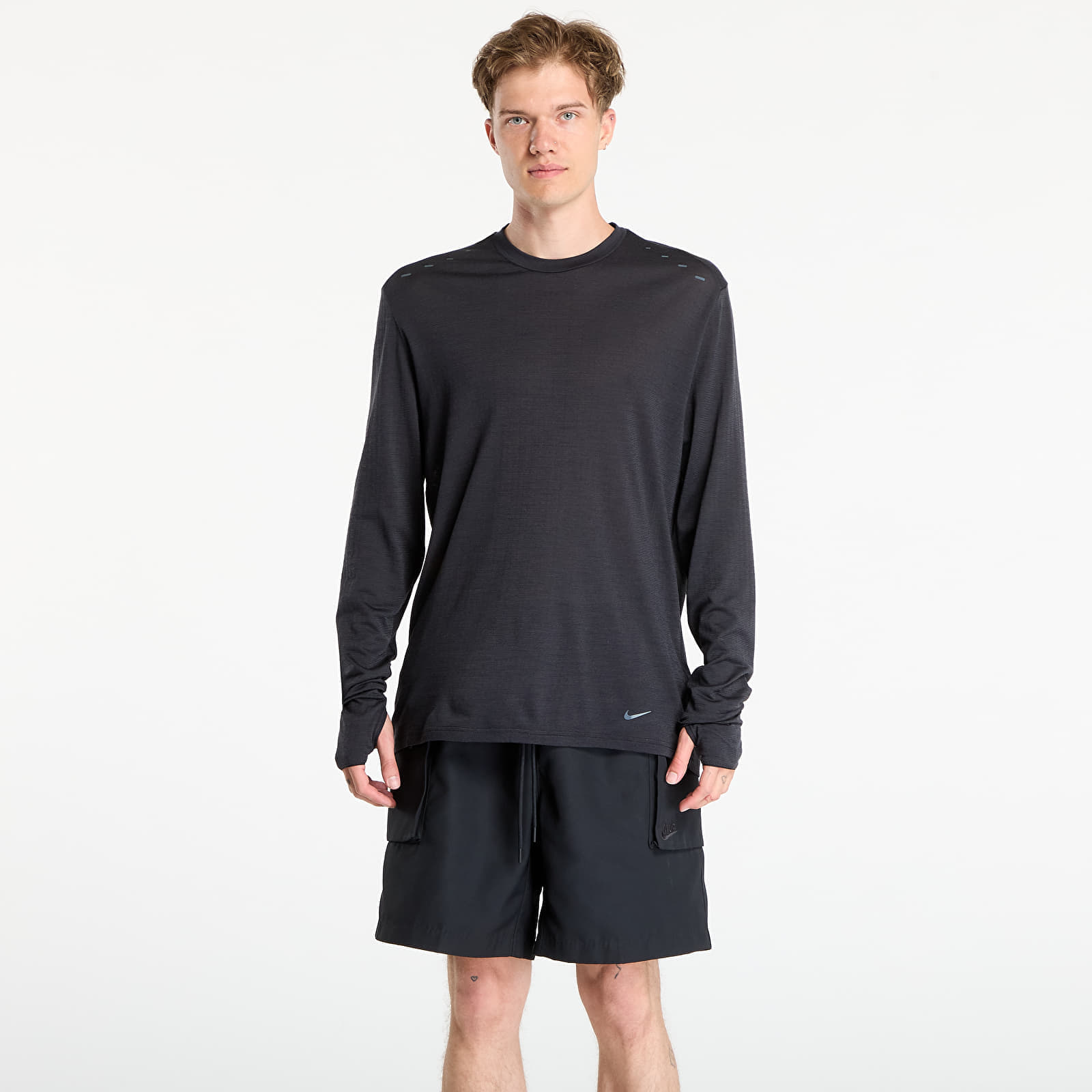 T-shirt Nike Run Wool Men's Dri-FIT ADV Long-Sleeve Running Top Black/ Anthracite M