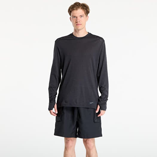 T-krekls Nike Run Wool Men's Dri-FIT ADV Long-Sleeve Running Top Black/ Anthracite