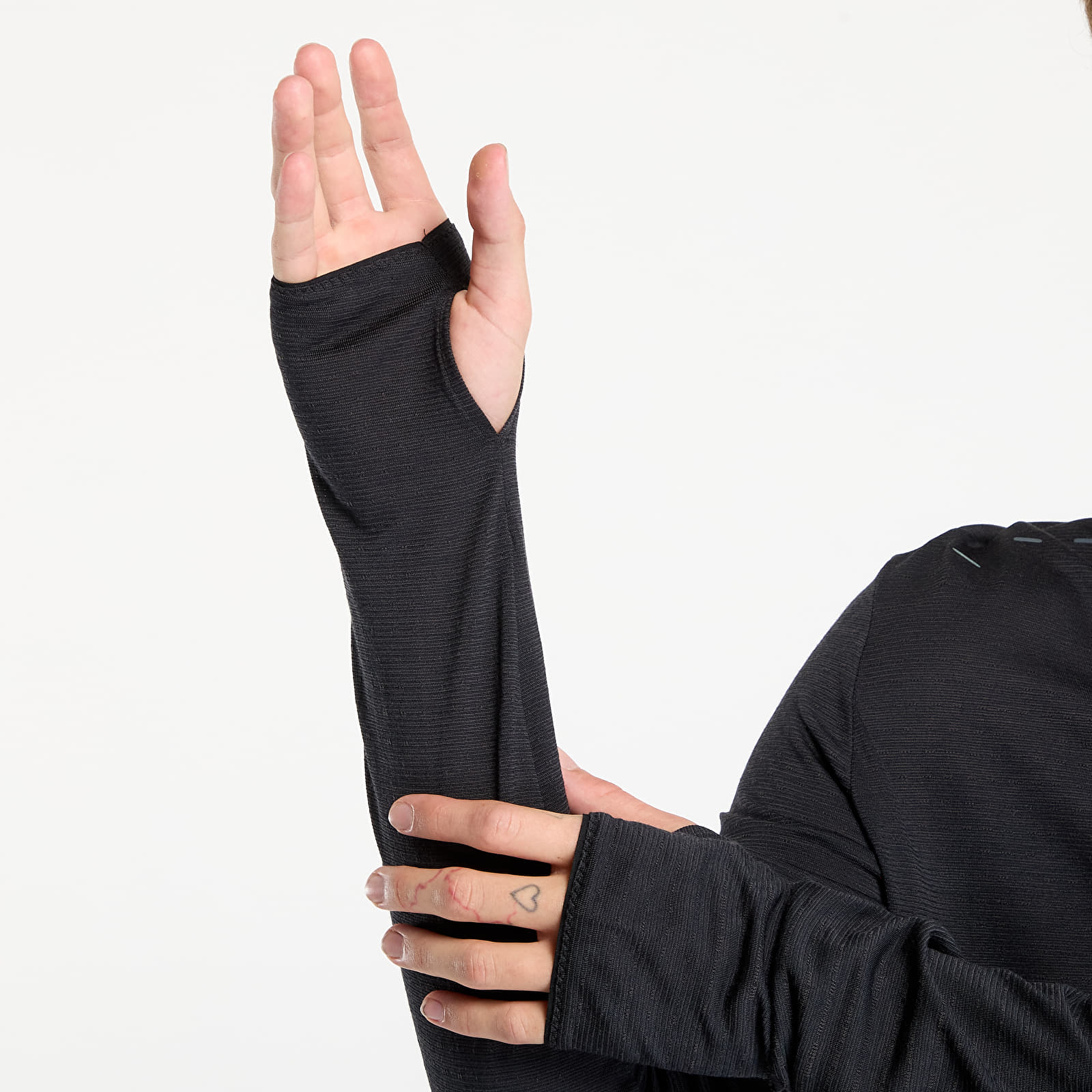 Мъжки тениски Nike Run Wool Men's Dri-FIT ADV Long-Sleeve Running Top Black/ Anthracite