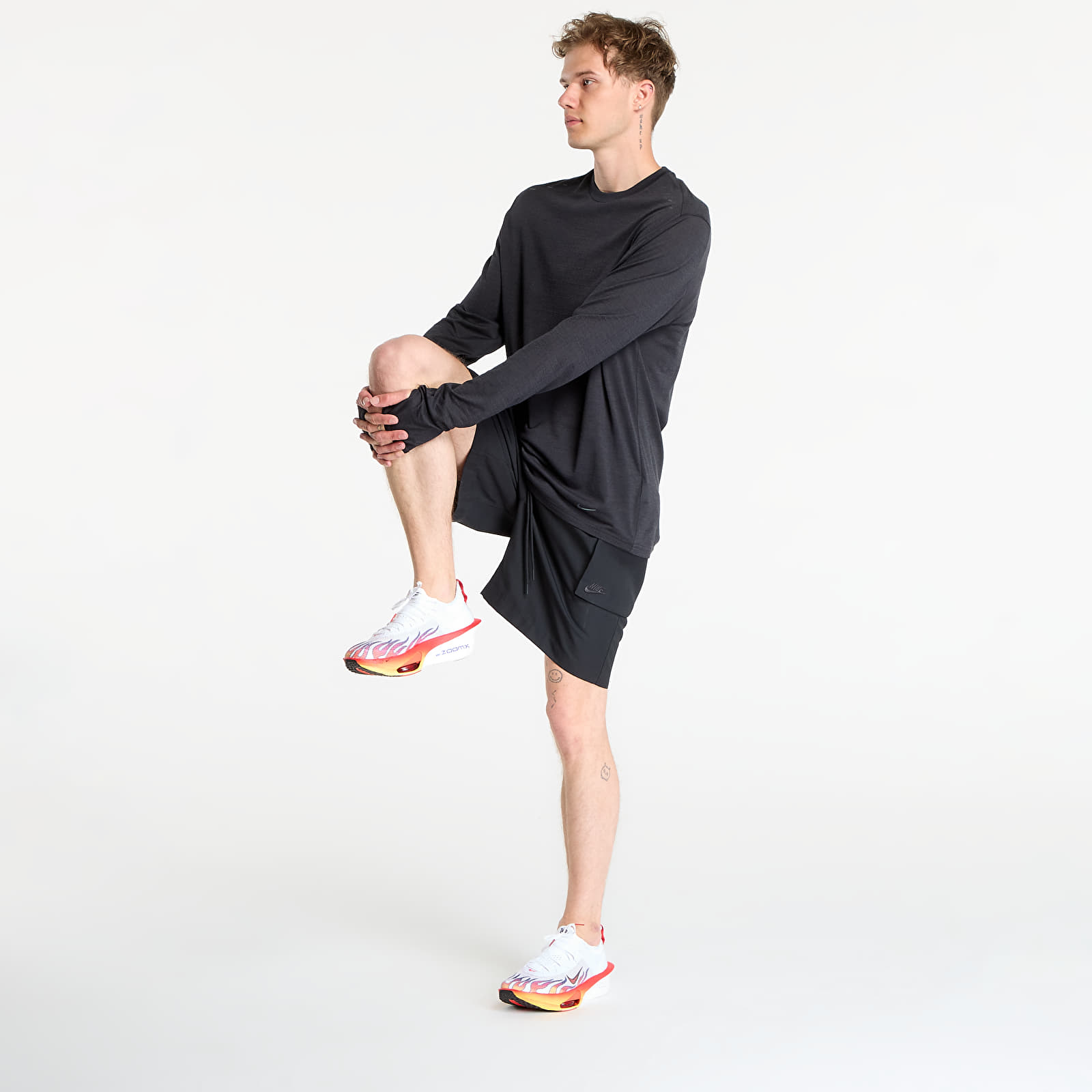 Мъжки тениски Nike Run Wool Men's Dri-FIT ADV Long-Sleeve Running Top Black/ Anthracite