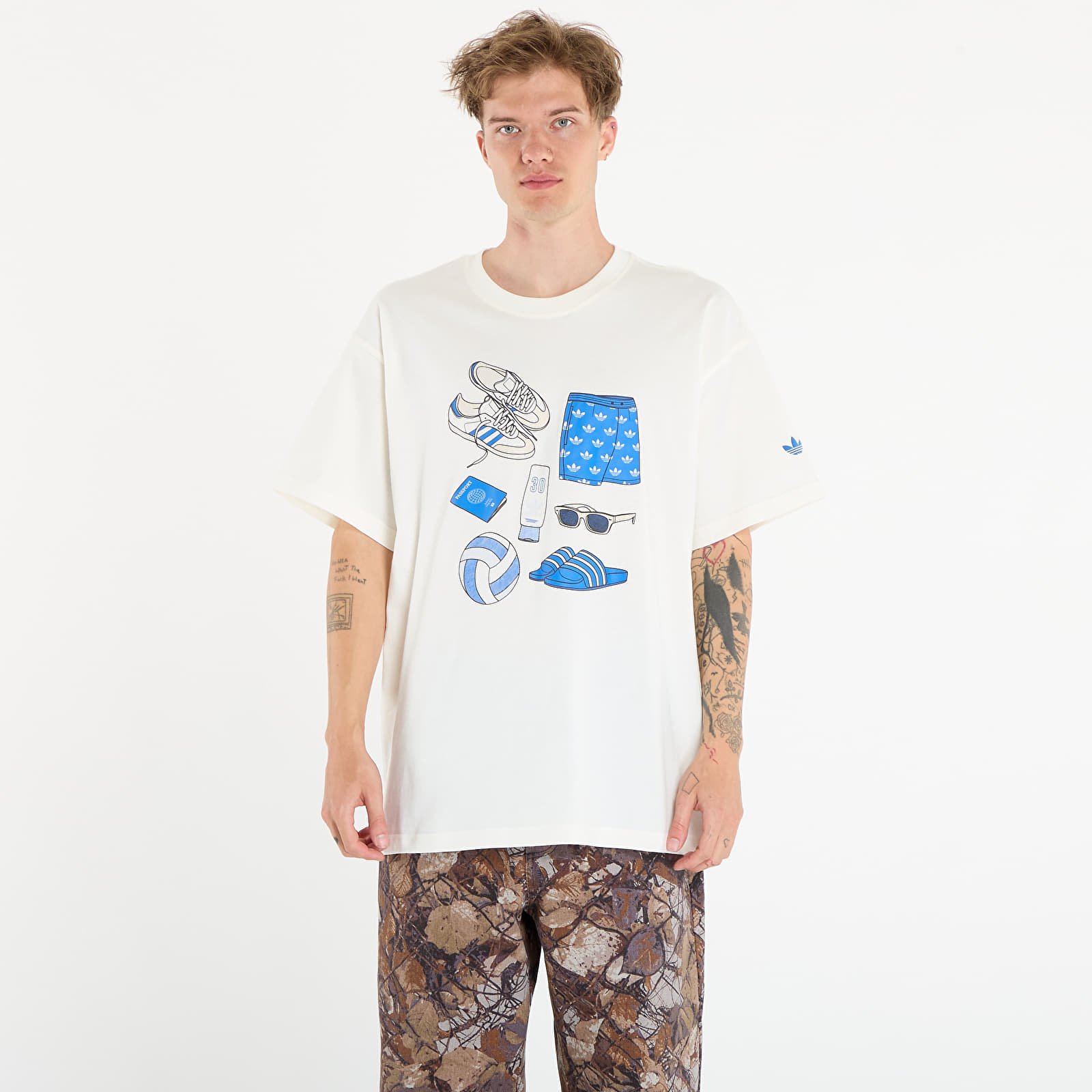 Pánská trička adidas Stuff Tee Off White