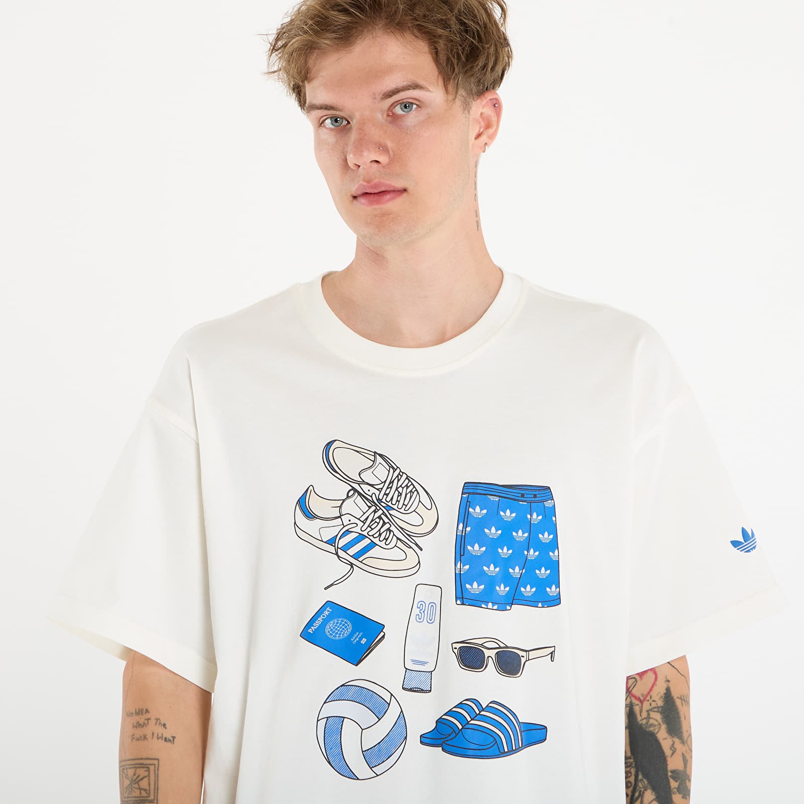 Pánská trička adidas Stuff Tee Off White