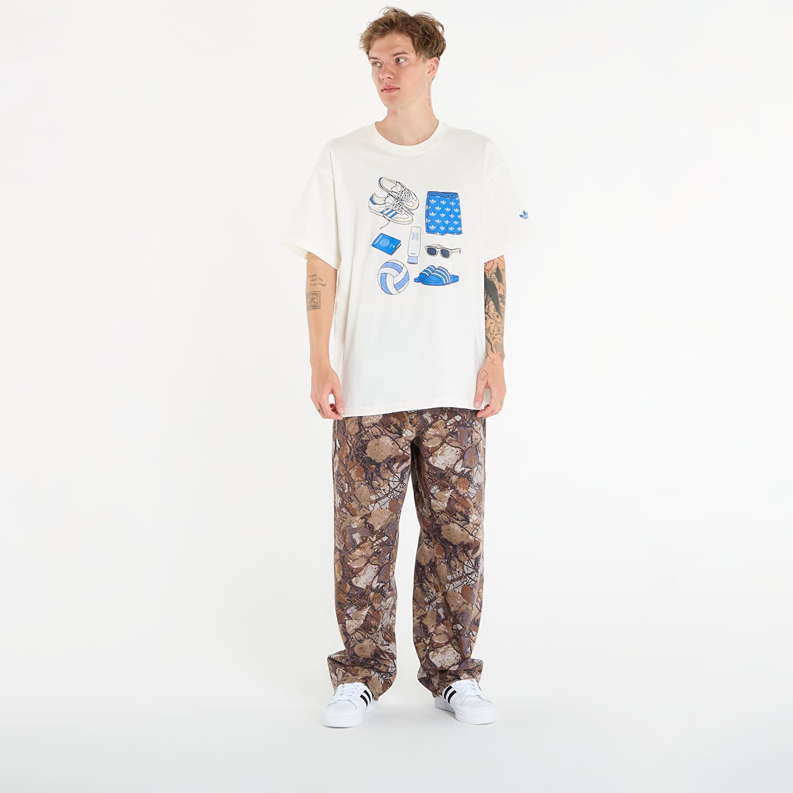 Pánská trička adidas Stuff Tee Off White