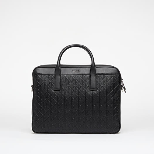 Taška Calvin Klein Emblem Emboss Commut Workbag Black