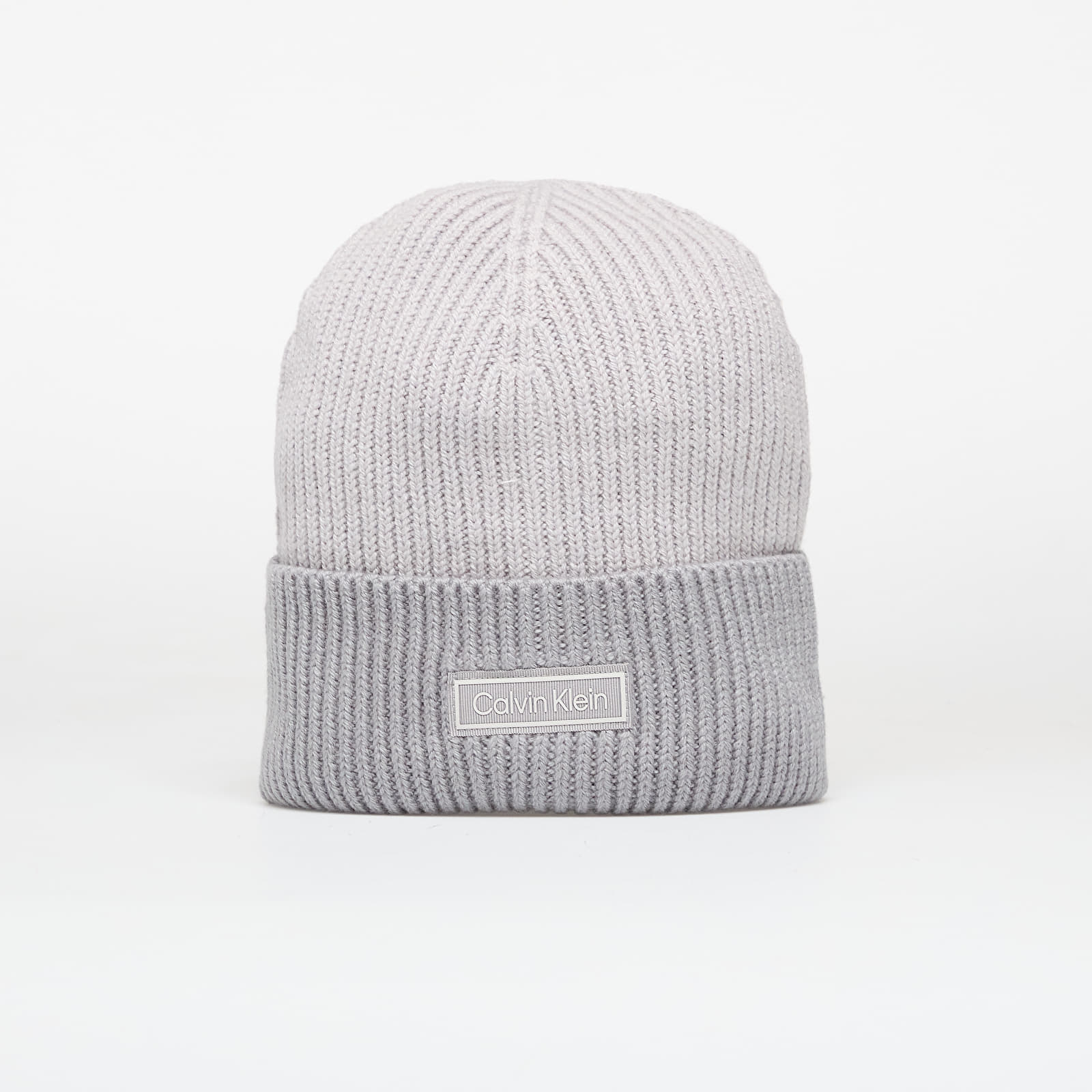 Hatte til mænd Calvin Klein Patch Wool Chunky Hat Grey