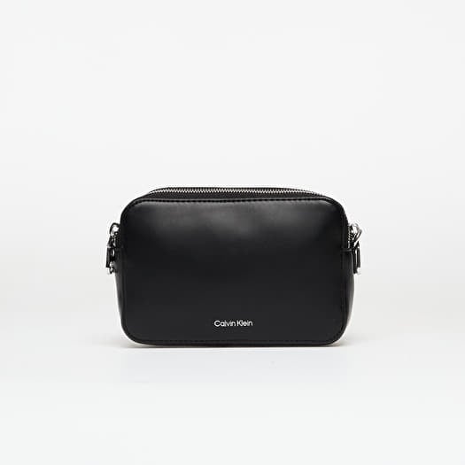 Taske Calvin Klein Webbing Double Strap Crossover Black