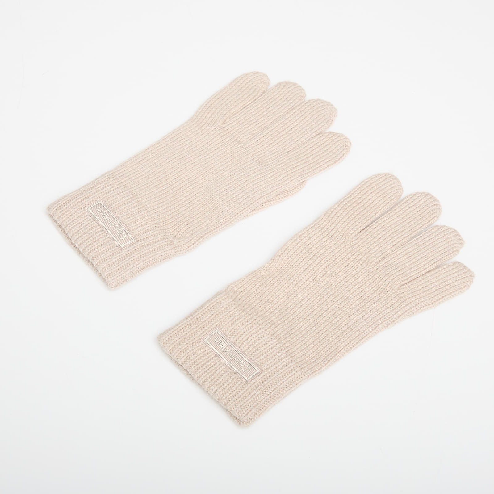 Vīriešu cimdi Calvin Klein Patch Wool Knitted Brown