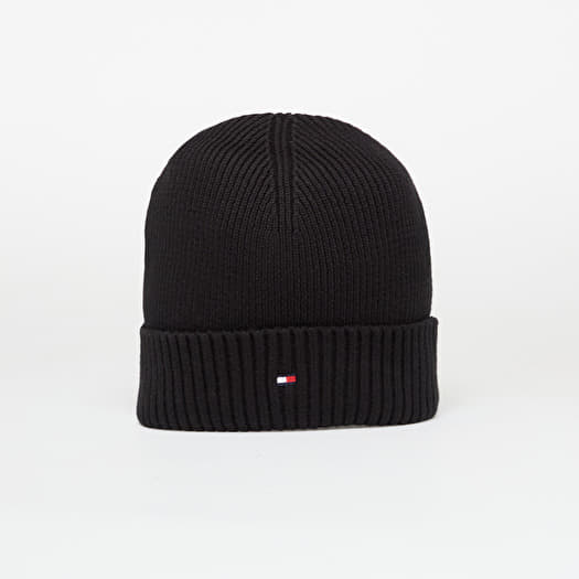 Tommy Hilfiger Flag Pima Cotton Beanie Black